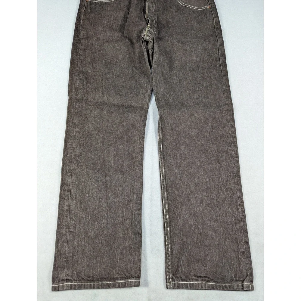 Y2K Levi's 501 Button Fly Classic Straight Leg Mens‎ Jeans Brown Size 38